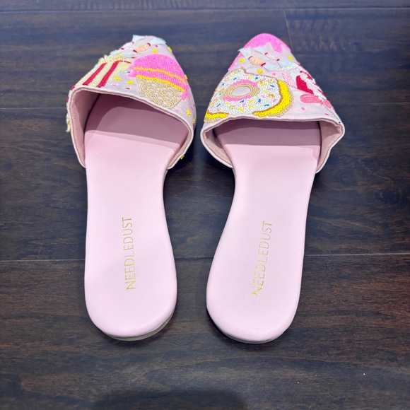 Needledust Pink Candy themed Beaded Flats - Picture 9 of 11